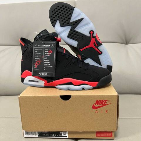 Jordan Air Jordan 6 Retro Infrared CT8529-001 Black Infrared Red White Clear Basketball Shoe (BS-87302)