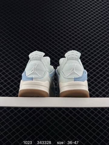 Jordan Air Jordan 4 Retro Light Blue Off White Gum Brown EU 36-47 Basketball Shoe - Unisex BS-80456