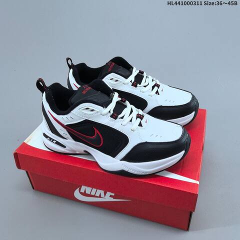 Nike Air Monarch IV White Black Red EU 36-45 Training Shoe - Unisex BS-61379