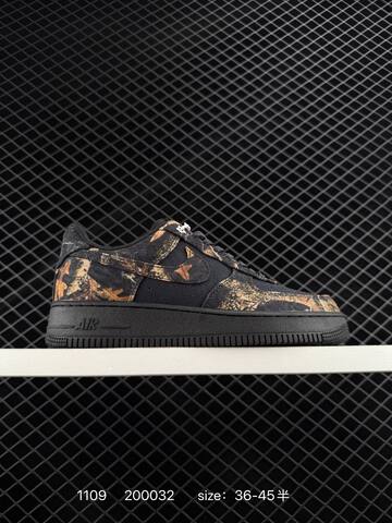 Nike Air Force 1 Low Black Brown Camo EU 36-45 5 Lifestyle - Unisex (BS-74284)