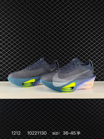 Nike Air Zoom Alphafly Next 3 Navy Gray With Blue Neon Yellow And Pink Accents 36-45 Running - Unisex (BS-73743)