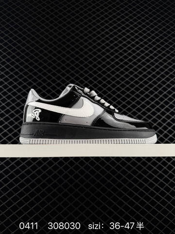 Nike Air Force 1 07 Black Grey White Patent Leather EU 36-47 5 Lifestyle Unisex BS-72174