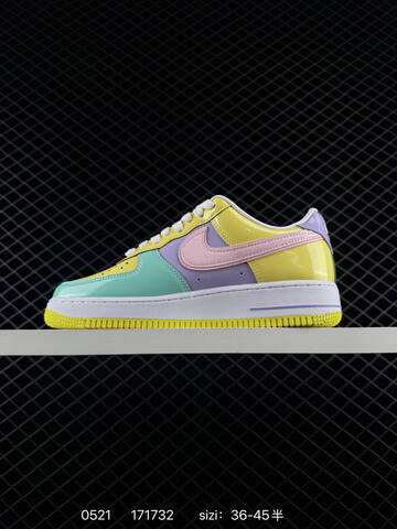 Nike Air Force 1 Low Easter IQ9706-701 White Navy Blue Light Blue Yellow Green Purple Pink EU 36-45 Casual - Unisex (BS-71318)