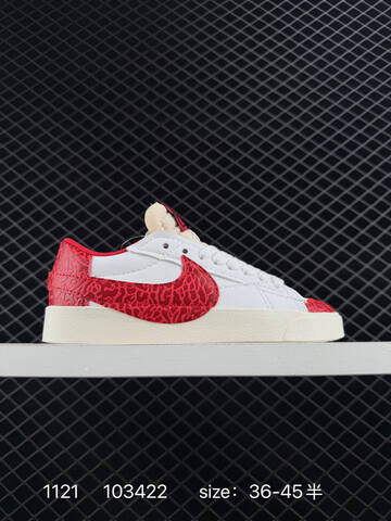 Nike Blazer Low 77 Jumbo DQ1470-140 White Red EU 36-45 5 Lifestyle - Unisex (BS-74081)