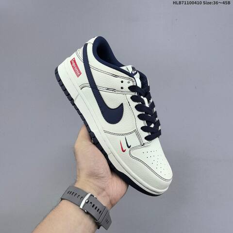 Nike Dunk SB Low Supreme Off White Navy Red Black EU 36-45 Skate Shoe - Unisex (BS-60848)