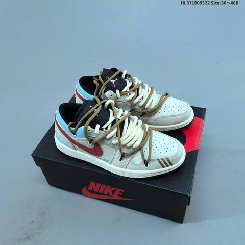 Jordan Air Jordan 1 Low Brown Black White EU 36-46 Lifestyle - Unisex (BS-65906)