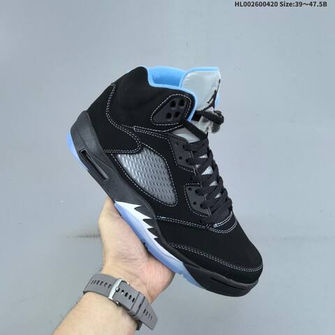 Jordan Air Jordan 5 Retro Black University Blue 39-47 5 Basketball - Unisex BS-66118