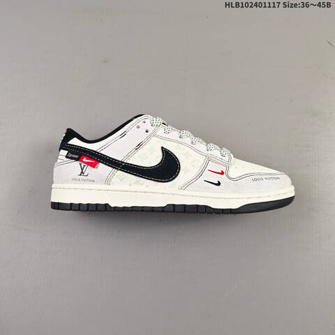 Jordan Air Jordan 1 Low White Grey Black Green EU 36-45 Casual - Unisex (BS-63574)