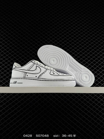 Nike Air Force 1 07 Low White Black EU 36-45 5 Lifestyle - Unisex (BS-71807)