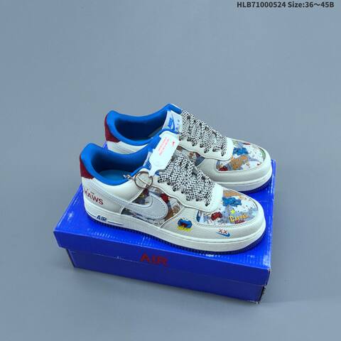Nike Air Force 1 07 Low Beige Burgundy Dark Grey Off White EU 36-45 Sneaker - Unisex BS-60155