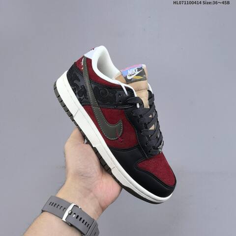 Nike SB Dunk Low CNY Year Of The Dragon Burgundy Black Olive White Tan EU 36-45 Skate Shoe - Unisex BS-60751