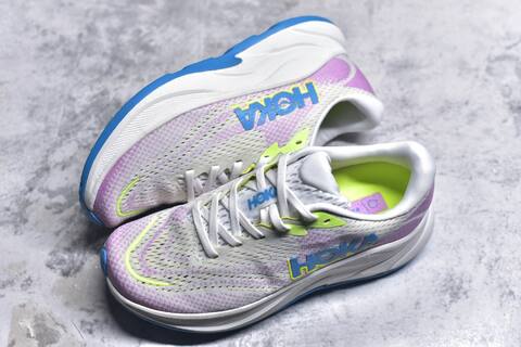 HOKA Rincon 4 White Pink Blue Neon Yellow Running Shoe Running Sneakers