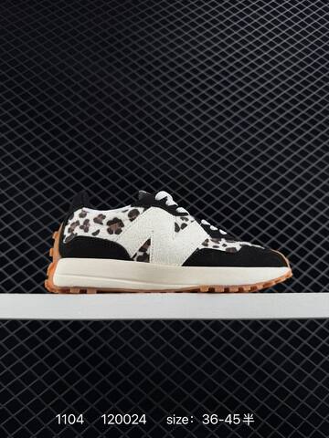 New Balance 327 Black White Brown Leopard Gum EU 36-45 Sneaker Unisex BS-82628