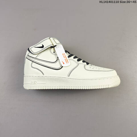 Nike Air Force 1 07 High Off White Black EU 36-45 Sneaker - Unisex (BS-63734)