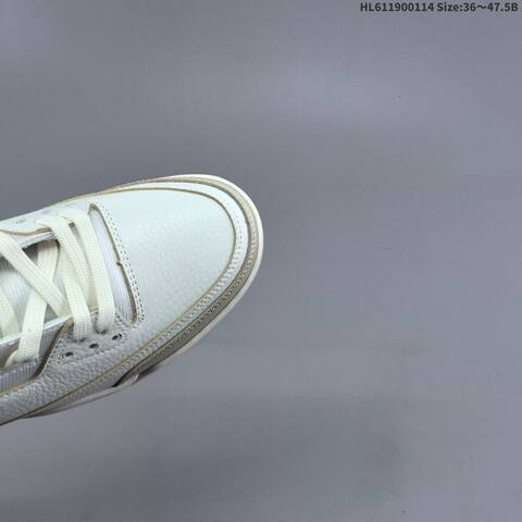Jordan Air Jordan 3 Retro White Grey Gold 36 47 5 Basketball - Unisex (BS-66972)