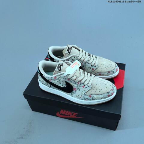 Jordan Air Jordan 1 Low White Red Gold EU 36-46 Lifestyle - Unisex (BS-65960)