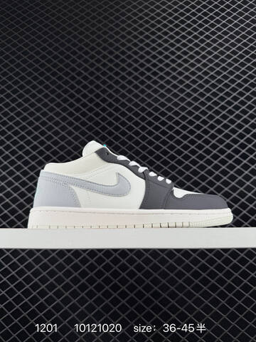 Jordan Air Jordan 1 Low White Black Light Grey Light Blue EU 36-45 Sneaker - Unisex (BS-80132)