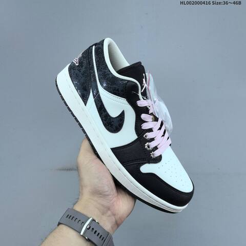 Jordan Air Jordan 1 Low SE Black White Pink EU 36-46 Lifestyle - Unisex (BS-66169)