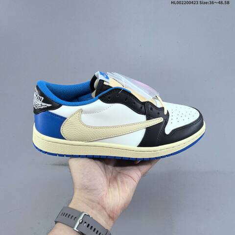 Nike Air Jordan 1 Low OG SP White Black Blue Cream 36 48 5 Casual - Unisex (BS-66080)