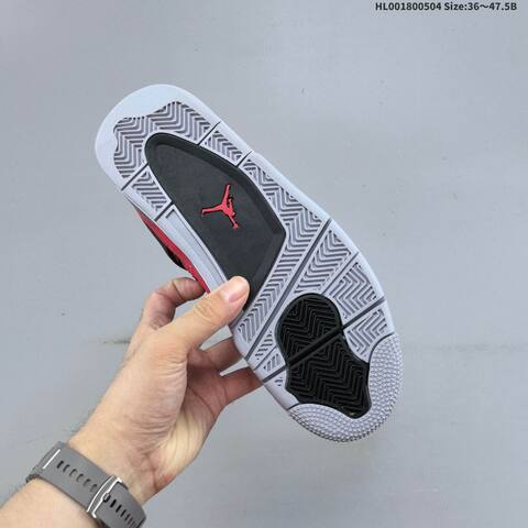 Jordan Air Jordan 4 Retro Toro Bravo Red Black White 36 47 5 Basketball - Unisex (BS-66051)