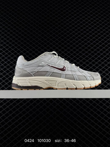 Nike P-6000 Light Grey Burgundy Cream Gum EU 36-46 Running - Unisex (BS-71904)