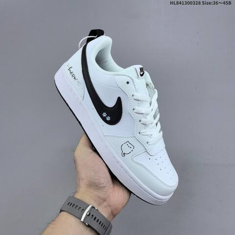 Nike Court Borough Low 2 White Black EU 36-45 Skate Shoe - Unisex BS-61080