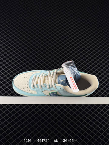 Nike Air Force 1 07 Low Tan Cream With Black Swoosh EU 36-45 Casual - Unisex (BS-73659)