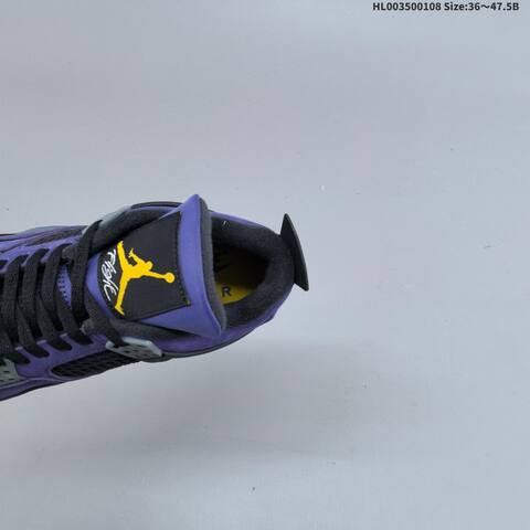 Jordan Air Jordan 4 Retro OG Imperial Purple Black Gray 36 47 5 Basketball - Unisex (BS-67058)