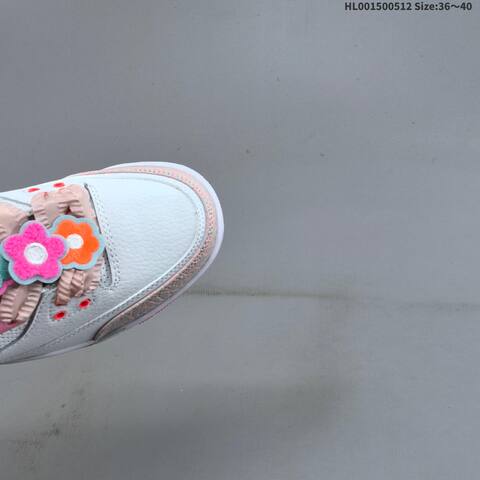 Jordan Air Jordan 3 Retro Spring Flowers White Pink Hot Pink EU 36-40 Basketball - Unisex (BS-65989)
