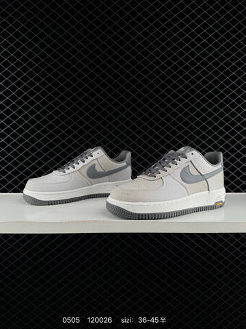 Nike Air Force 1 07 Light Grey White Dark Grey EU 36-45 Casual - Unisex (BS-71681)