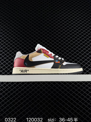 Jordan Air Jordan 1 Low Off White Union White Black Red Beige Grey EU 36-45 Sneaker - Unisex (BS-79633)