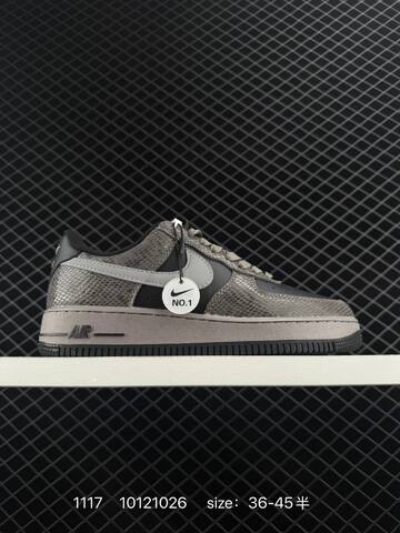 Nike Air Force 1 Low Black Grey Snakeskin EU 36-45 Lifestyle - Unisex (BS-74164)