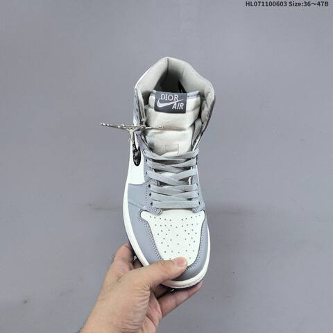 Jordan Air Jordan 1 High Dior White Grey EU 36-47 Basketball - Unisex (BS-65815)