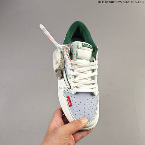 Air Jordan Air Jordan 1 Low x Supreme x Travis Scott x Fragment White Light Blue Green EU 36-45 Lifestyle - Unisex (BS-63100)