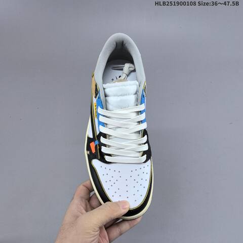 Nike Air Jordan 1 Low x Travis Scott Reverse Mocha White Black Blue Beige 36 47 5 Casual - Unisex (BS-67053)