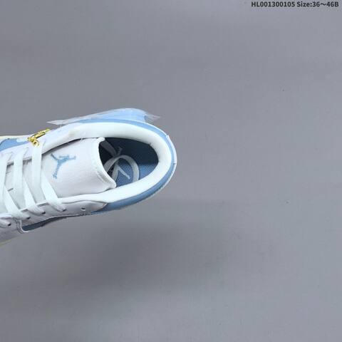 Jordan Air Jordan 1 Low Worn Blue White Light Blue 36 46B Basketball - Women's (BS-67102)