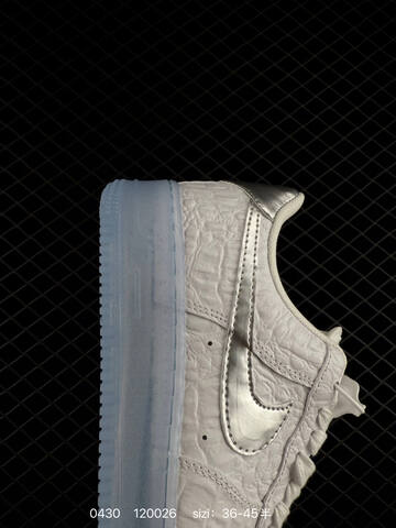 Nike Air Force 1 07 Low White Silver With Icy Blue Translucent Sole 36-45 Lifestyle - Unisex (BS-71767)