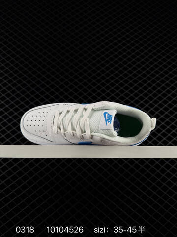 Nike Court Borough Low 2 GS White Blue Green 35-45 5 Casual - Unisex (BS-72595)