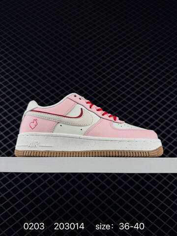 Nike Air Force 1 Low Pink White Red Gum 36-40 Casual - Unisex (BS-72836)