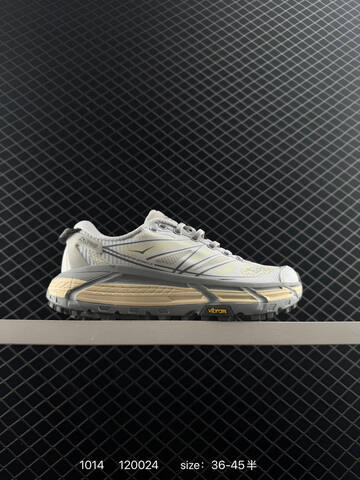 HOKA ONE ONE Mafate Speed 2 Light Grey Beige Navy White EU 36-45 Trail Shoe Trail Running Sneakers - Unisex (BS-86425)