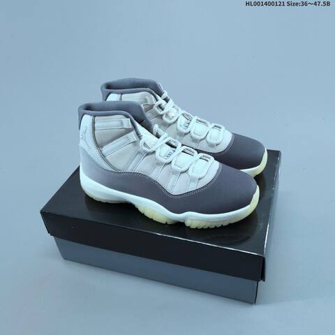 Jordan Air Jordan 11 Retro Gray White Purple 36 47 5 Basketball - Unisex (BS-66900)