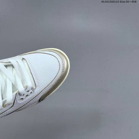 Jordan Air Jordan 3 Retro SE White Metallic Gold Ice Blue 36 45 Basketball - Unisex (BS-66958)