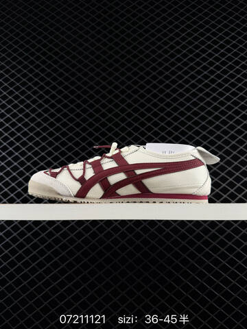 Onitsuka Tiger Mexico 66 Cream White Burgundy EU 36-45 Sneaker Casual Sneakers - Unisex BS-81721
