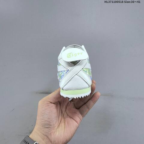 Onitsuka Tiger MEXICO 66 White Green Blue Floral EU 36-41 Sneaker Casual Sneakers - Unisex (BS-68825)