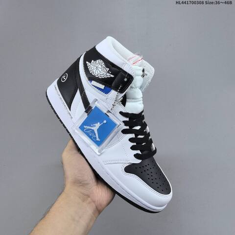 Union LA x Fragment Design x Air Jordan 1 Retro High OG White Black Lifestyle BS-66597
