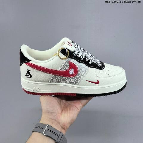Nike Air Force 1 07 LV8 DQ6628 Sail Red Gold Black EU 36-45 Sneaker - Unisex BS-61017