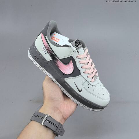 Nike Air Force 1 07 Light Grey Dark Grey Pink Black EU 36-45 Sneaker - Unisex BS-59889