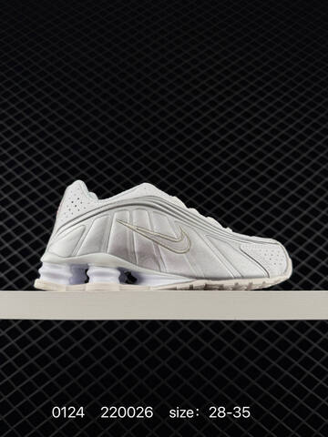Nike Shox R4 Silver Black Red 28-35 Running - Women's (BS-72966)