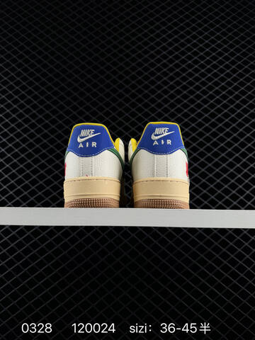 Nike Air Force 1 07 White Yellow Green Blue Brown EU 36-45 Skate - Unisex (BS-72404)
