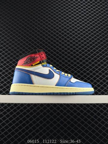 Jordan Union x Air Jordan 1 Retro High PK NRG Blue White Red Yellow Black EU 36-45 Sneaker - Unisex BS-81204